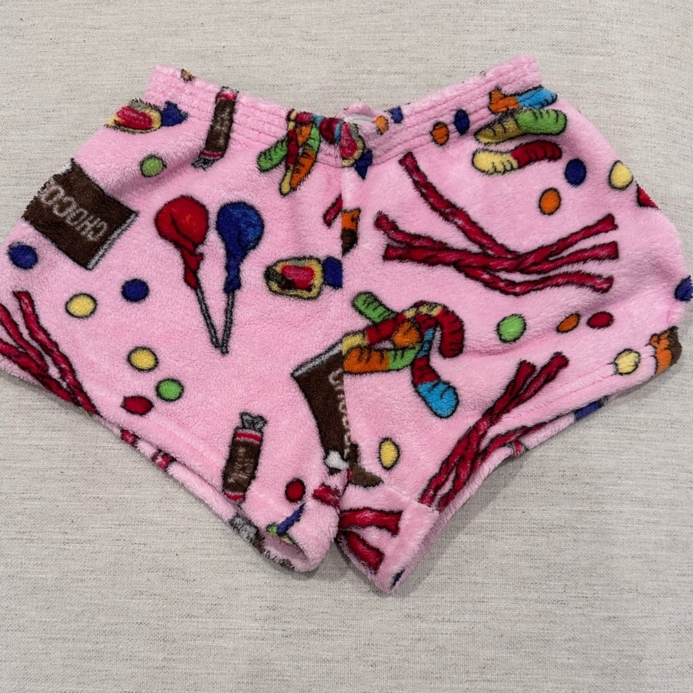 EUC Fluffy Pajama Shorts - Made With Love and Kisses